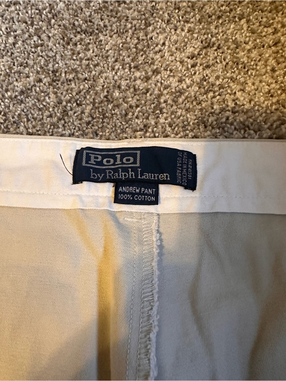 Polo by Ralph Lauren Khaki Pleated Men's Pants - Tan - Picture 5 of 6